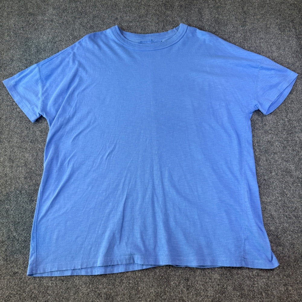 Aerie Oversized Boyfriend T-Shirt Relaxed Fit Women Medium Blue Minimalist